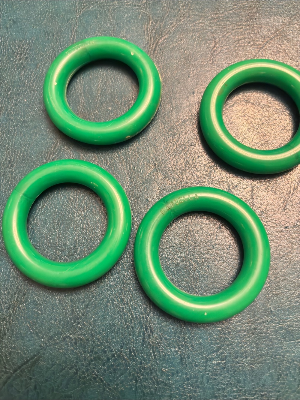 Napkin Rings — Green Set of 4